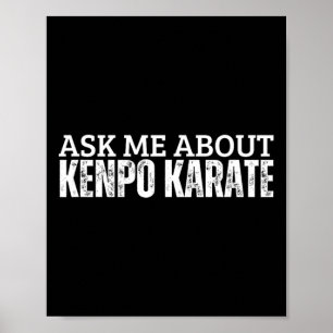 Poster Treinador Americano Kenpo Pergunte-Me Sobre Kenpo