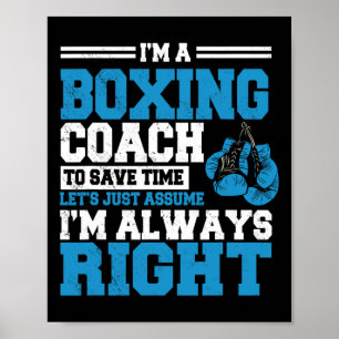 Poster Treinador Boxer Instrutor de Combate Professor de