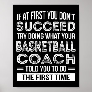 Poster Treinador De Basquete, Divertimento Obrigado Prese