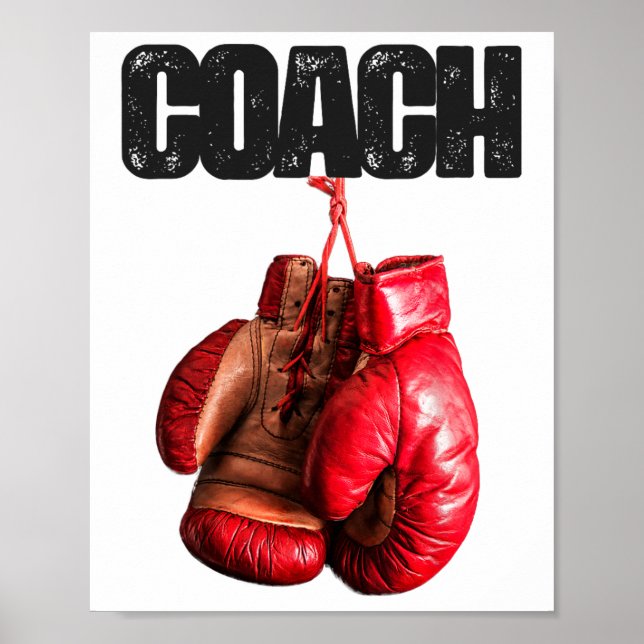 Poster Treinador de Boxe Divertido  (Frente)