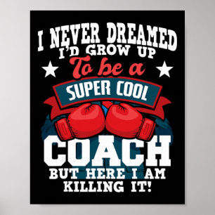 Poster Treinador de Boxe - Kickboxing Kickboxer Academia