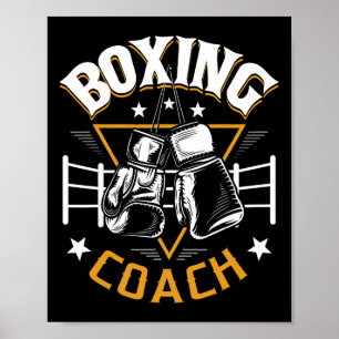 Poster Treinador de Boxe - Kickboxing Kickboxer Academia