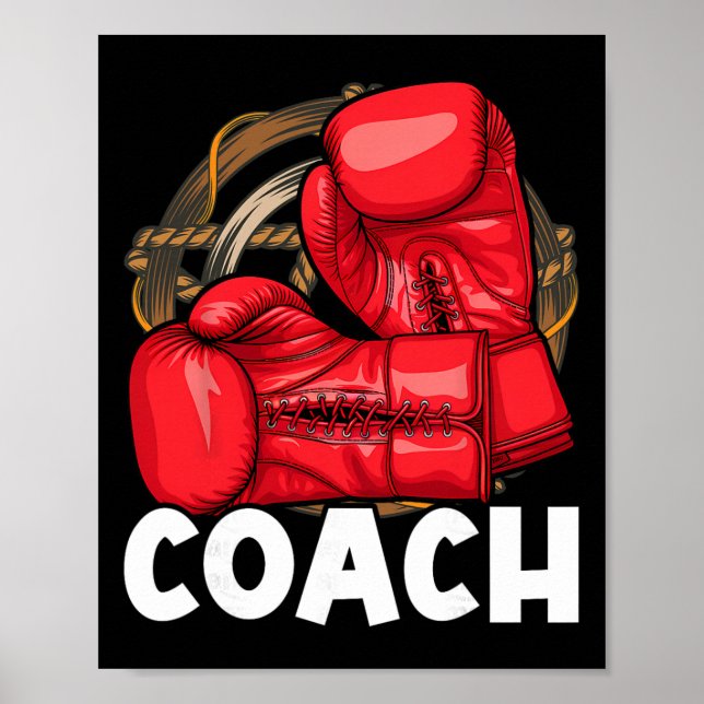 Poster Treinador de Boxe - Kickboxing Kickboxer Academia  (Frente)