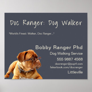 Poster Treinador de Cachorros Fotografias Excelentes Come