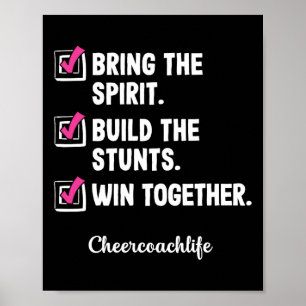Poster Treinador de Cheerleading Escola Cheerleader Chee
