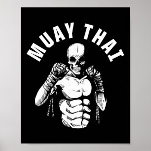 Poster Treinador de Clube de MMA Lutador de Esqueleto de 