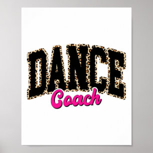 Poster Treinador de dança Leopard Dançando Raparigas Danç
