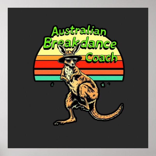 Poster Treinador de Divisão Australiano - Hip Hop & Break (Frente)
