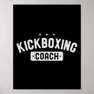 Poster Treinador de Kickboxing Kickboxing Vintage