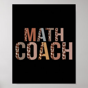 Poster Treinador De Matemática Do Leopard Oferece Diversã