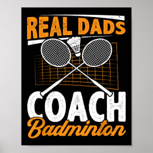 Poster Treinador de Pais Real Badminton Jogador de Badmin