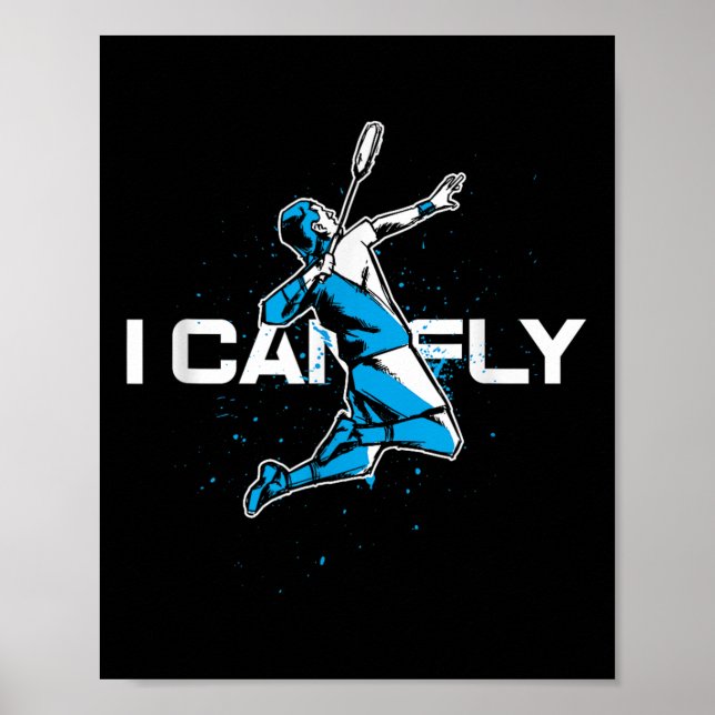 Poster Treinador de Peteca de Badminton Voador Raquete Es (Frente)