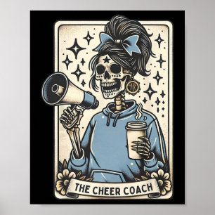 Poster Treinador de Torcida Cartão de Tarot Esqueleto Tre