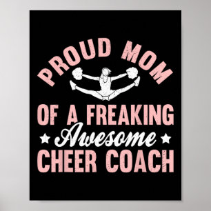 Poster Treinador de Torcida Cheerleader Treinador Princip