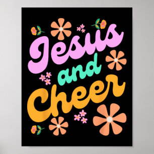 Poster Treinador de Torcida Jesus E Cheer Engraçado Groov