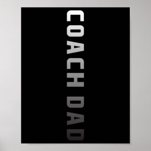 Poster Treinador Design Pai - Futebol Sketll Treinador Pa