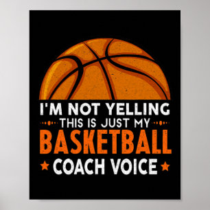 Poster Treinador Divertido - Lover de Basquete