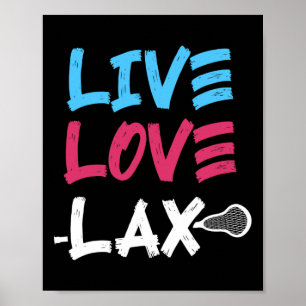 Poster Treinador do Lacrosse Player do Live Lax Love Goal