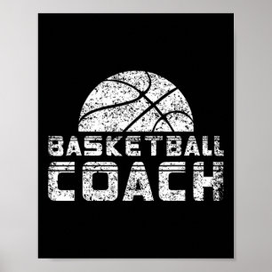 Poster Treinador do treinador de basquete treinador de ba