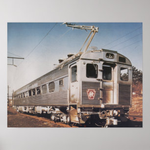 Pôster Treinador elétrico de Silverliner da estrada de