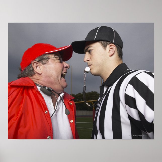 Pôster Treinador Gritando em Referendo (Frente)