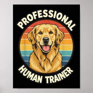 Poster Treinador Humano Profissional Golden Retriever Eng