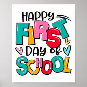 Poster Treinador Para Escola Crianças Felizes Primeiro Di