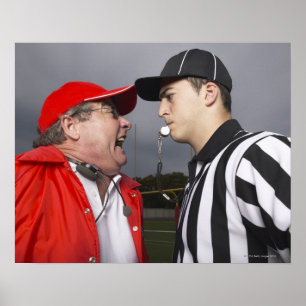 Pôster Treinador que grita no árbitro