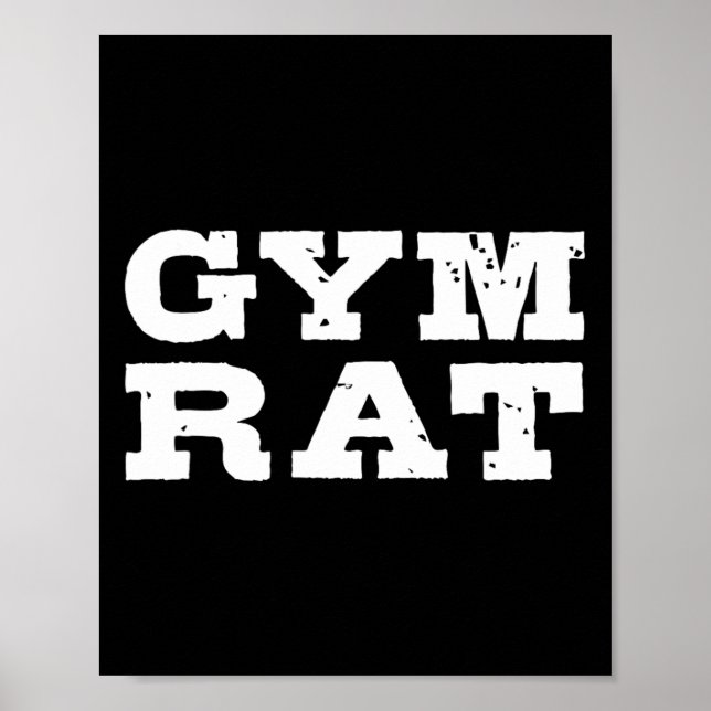 Poster Treinador Rat Funny Bodybuilding 1 (Frente)