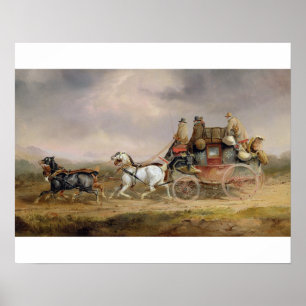 Poster Treinadores de correio na estrada: A Louth-Londres