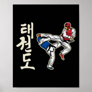 Poster Treinamento de Arte Marcial de Taekwondo Kickboxin