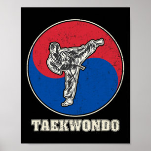 Poster Treinamento de Arte Marcial de Taekwondo Kickboxin