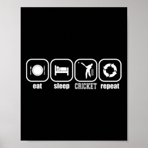 Poster Treinamento de críquete Eat