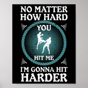 Poster Treinamento de Kickboxing Hit Harder Academia