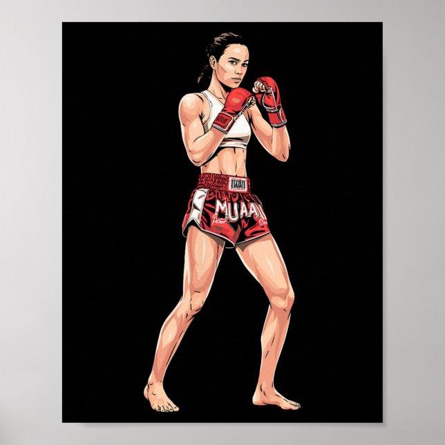Poster Treinamento de Muay Thai Feminino (Frente)