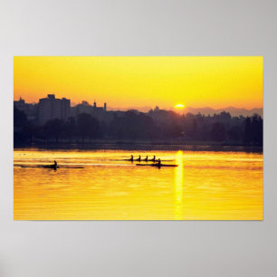 Poster Treinamento do enfileiramento no por do sol
