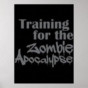 Poster Treinamento Para O Zombie Apocalypse Engraçado