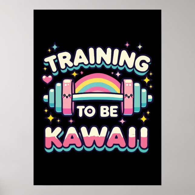 Poster Treinamento para ser Kawaii - Animação engraçada (Frente)