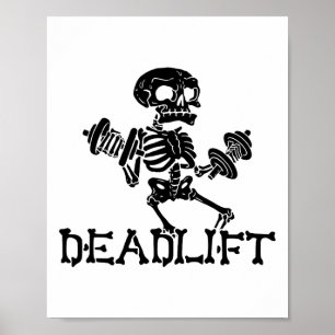 Poster Treino de Esqueleto de Halloween com Levantamento