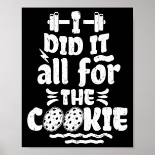 Poster Treino de Fitness Divertido Academia Musculação Fi