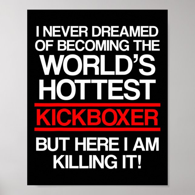 Poster Treino de Kick Boxing Sonhado com Kickboxing (Frente)