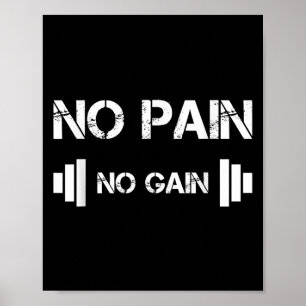 Poster Treino de Motivação Sem Dor Sem Resultado