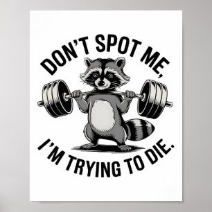 Poster Treino de musculação Não me ajude, estou tentando