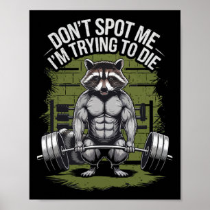 Poster Treino de musculação Não me ajude, estou tentando 