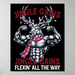 Poster Treino de Natal Engraçado no Ginásio Rena Jingle G