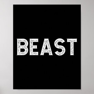 Poster Treino Esportivo de Academia Masculina Bestial Leg