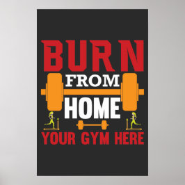 Poster Treino Motivacional de Academia em Casa
