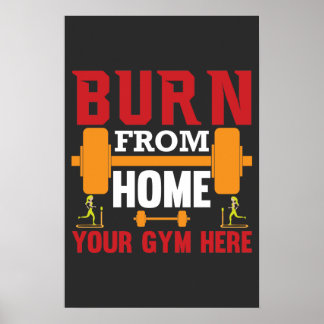 Poster Treino Motivacional de Academia em Casa