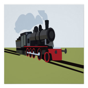 Pôster Trem a Vapor Ferrovia