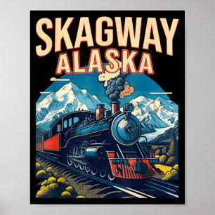 Poster Trem a Vapor Skagway Alasca Portal Klondike